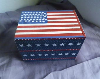 Americana Box-Upcycled Cigar Box