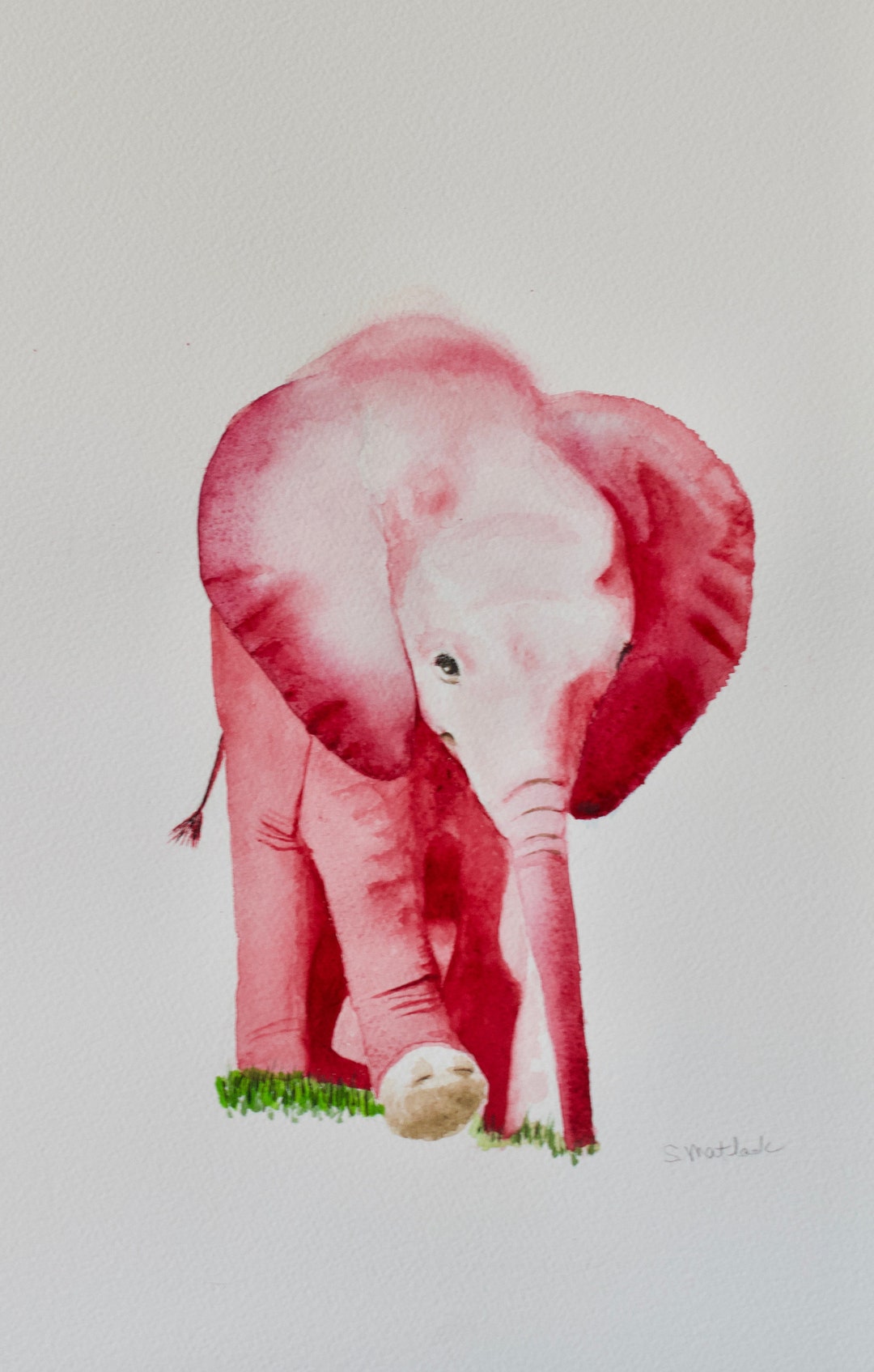 Baby Pink Elephant Etsy