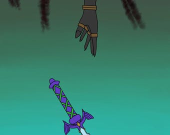 Bohater Hyrule - Link Fan Art - The Legend of Zelda: Tears of the Kingdom - TOTK Fan Art - Mały wydruk artystyczny