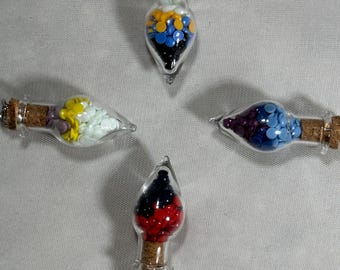 Naszyjnik w słoiku Mason – Wybierz kolory i motyw – Naszyjnik z wisiorkiem – Biżuteria diamentowa