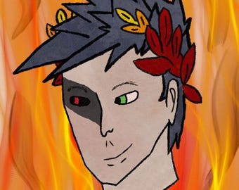 Zagreus Art Print - Hades Game Fan Art - Zagreus Fan Art - Mały wydruk artystyczny