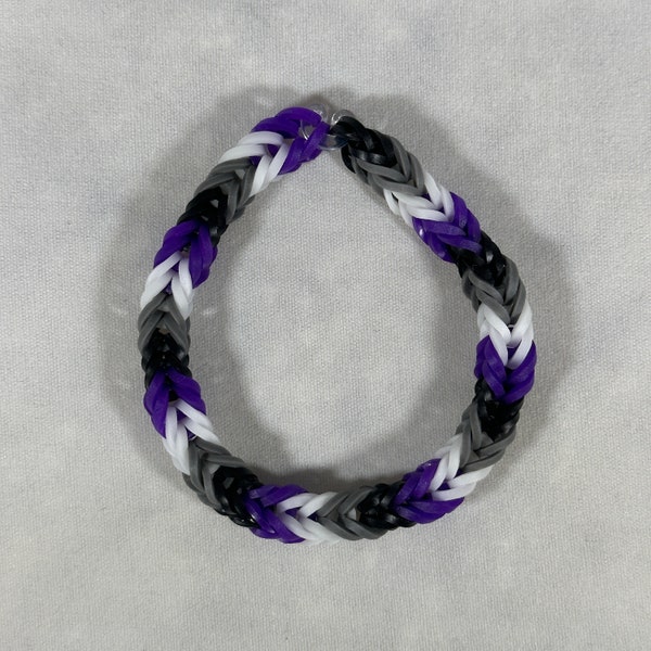 Asexual Bracelets - Rainbow Loom Bracelets - Pride Month - Gay Pride - LGBTQ Pride