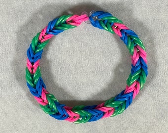 Polysexual Bracelets - Rainbow Loom Bracelets - Pride Month - Gay Pride - LGBTQ Pride