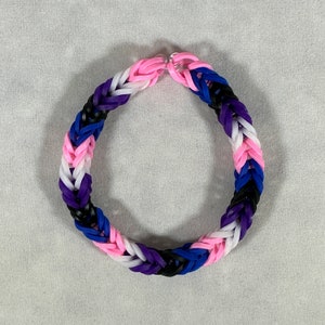 Genderfluid Bracelets - Rainbow Loom Bracelets - Pride Month - Gay Pride - LGBTQ Pride