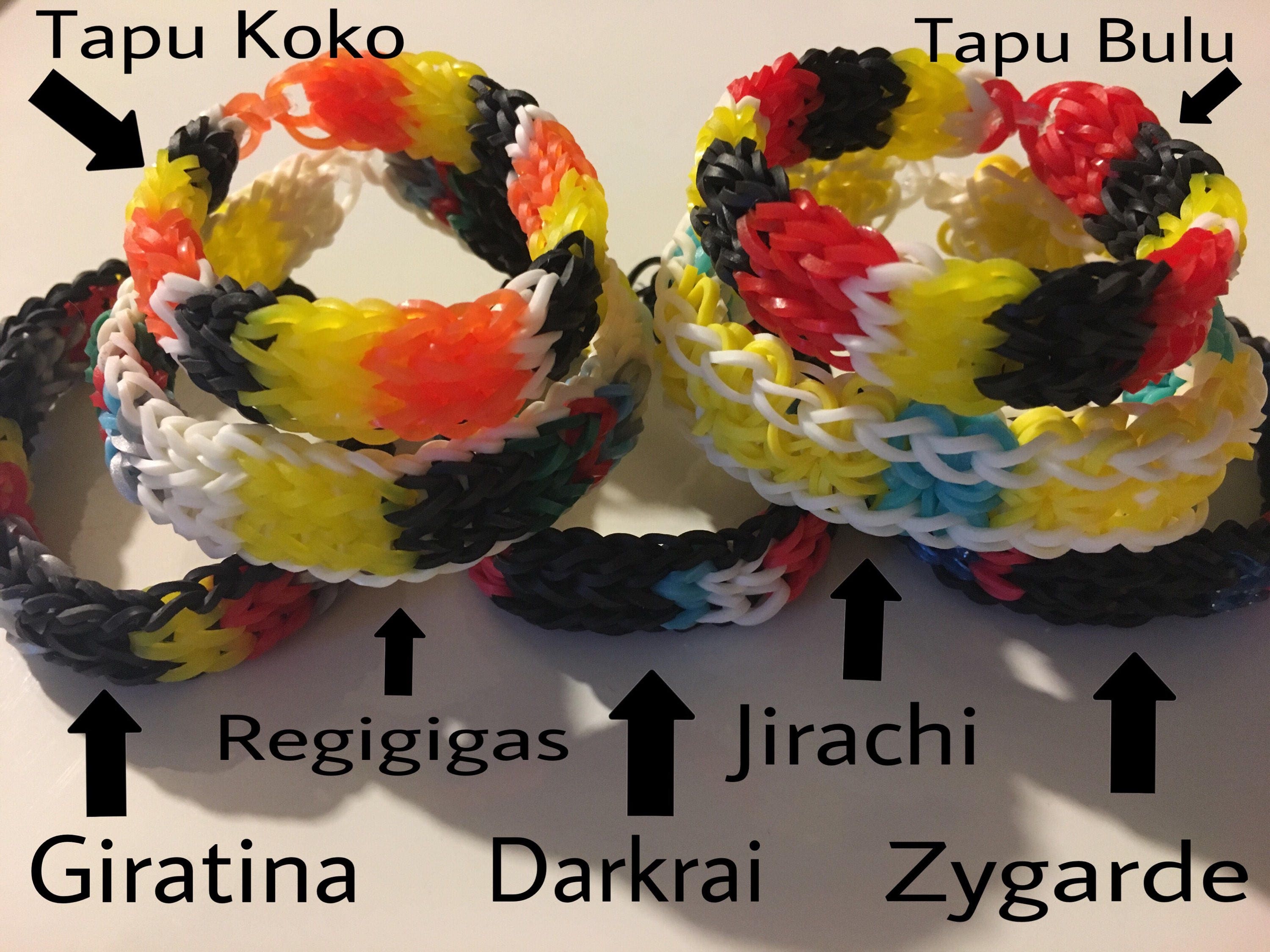 loom z ring bracelet pokemon  Pokemon z, Rainbow loom purse, Rainbow loom