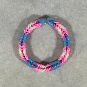 Transgender Bracelets - Rainbow Loom Bracelets - Pride Month - Gay Pride - LGBTQ Pride