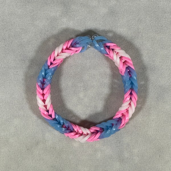 Transgender Bracelets - Rainbow Loom Bracelets - Pride Month - Gay Pride - LGBTQ Pride