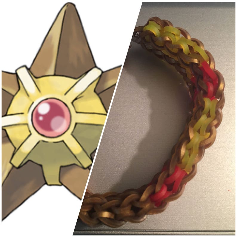 Rainbow Loom Pokemon Bracelet Staryu Bracelet Pokemon Accessories Friendship Bracelet