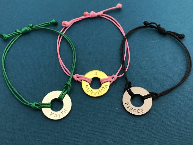 Hand stamped bracelents