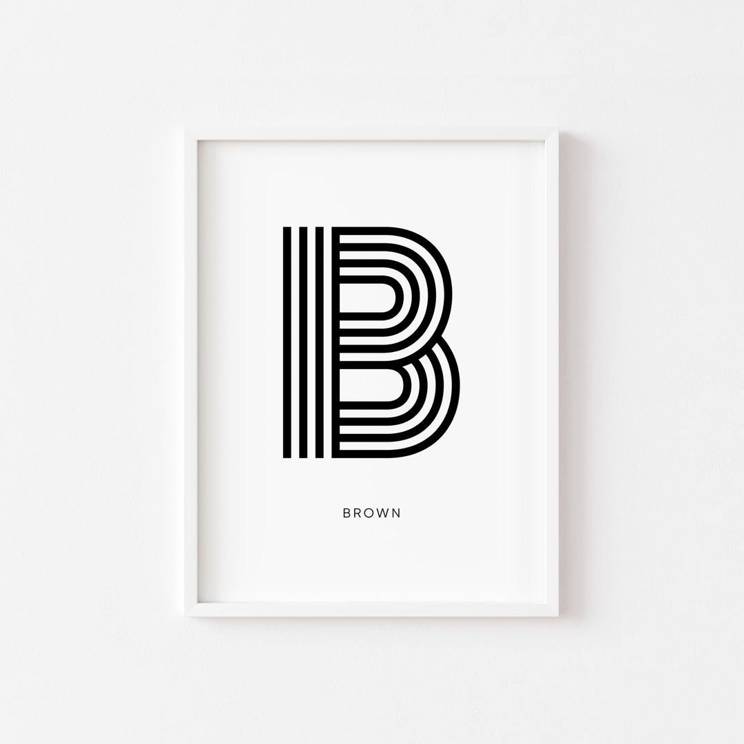 Letter B Wall Art Personalized Name Print Master Bedroom Etsy