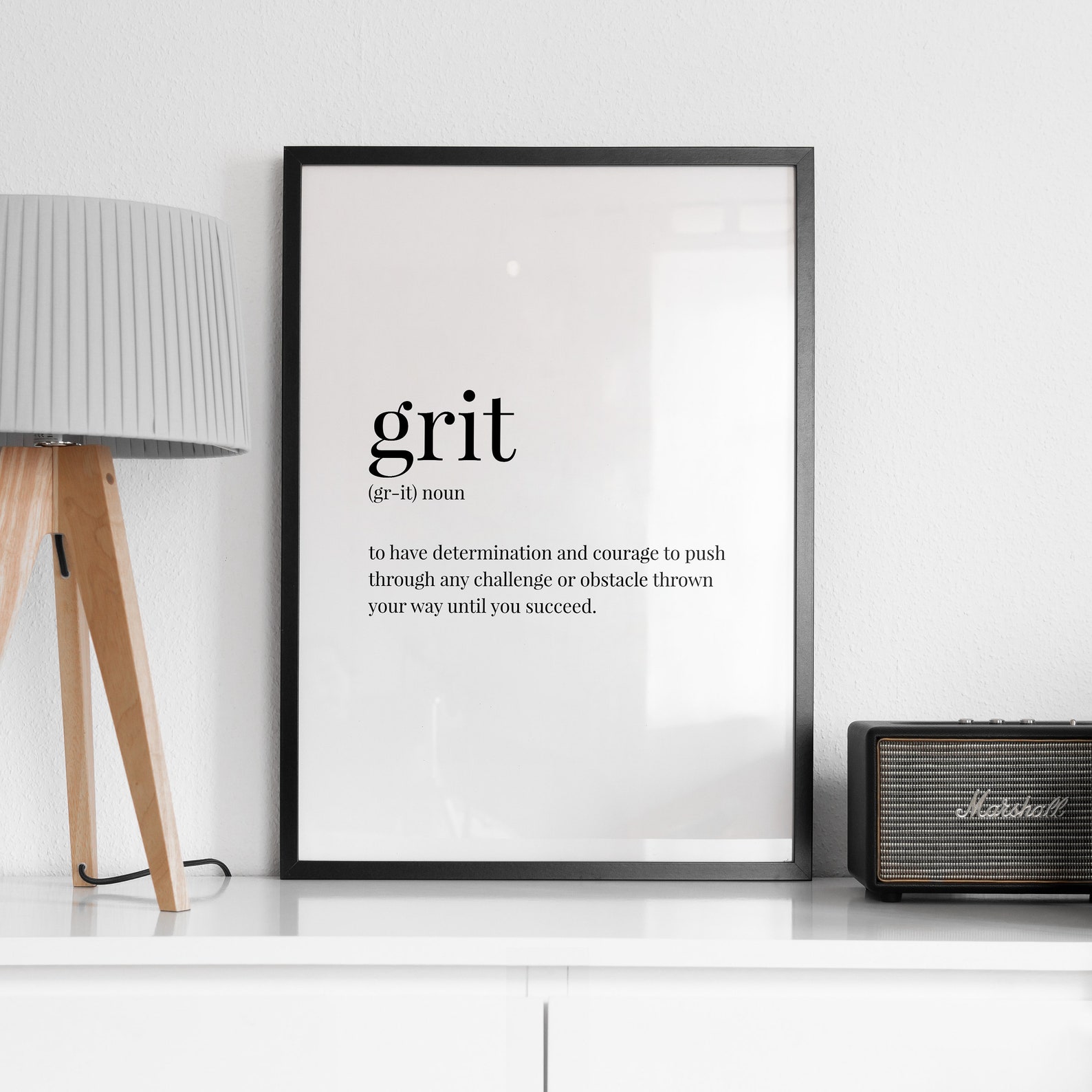 Grit Print Grit Definition Printable Wall Art Inspirational Etsy UK