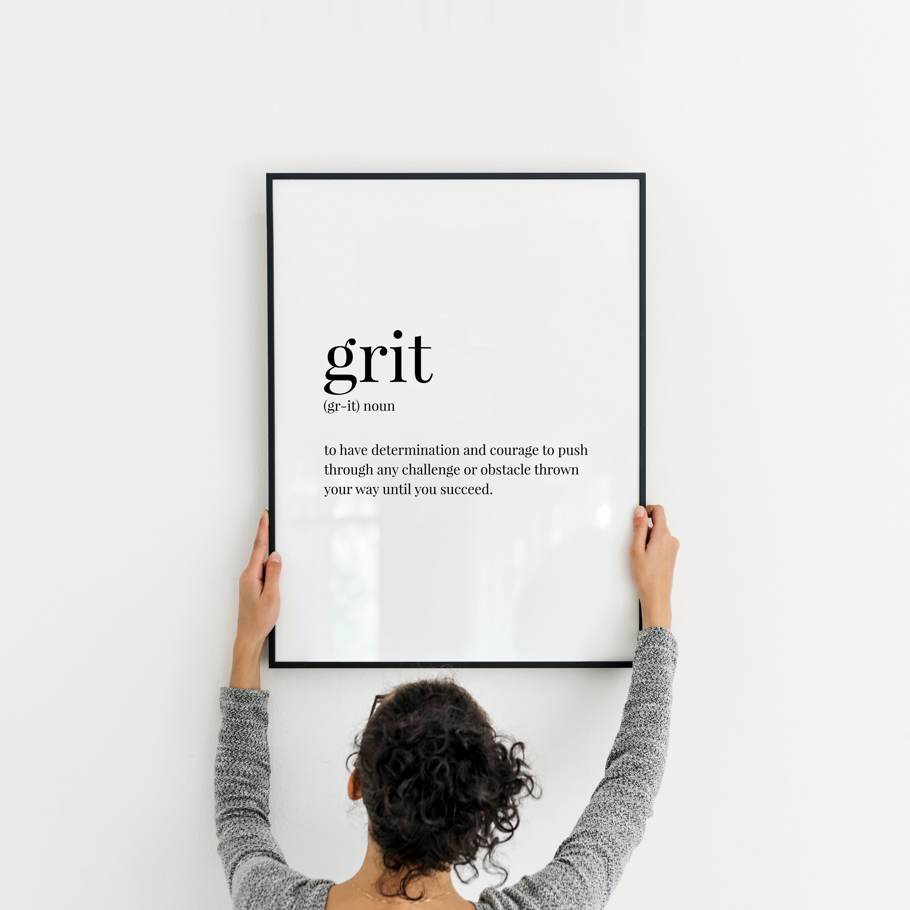 Grit Print Grit Definition Printable Wall Art Inspirational Etsy UK
