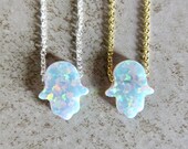 13x11 mm White Hamsa Opal Stone Natural Gemstone Meditation Handmade Reiki Craft Healing Yoga Gift Mother Love Chakra Couple Present Charm