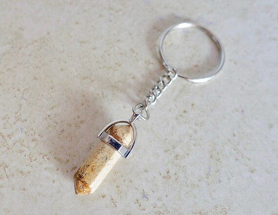 Brecciated Jasper Stones in a Glass Vial Necklace