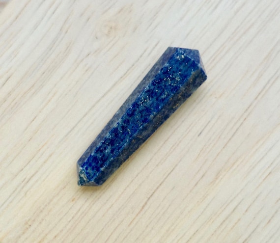 Inner Power Lapis Lazuli Stone Double Point Healing Crystal Quartz Wand Reiki