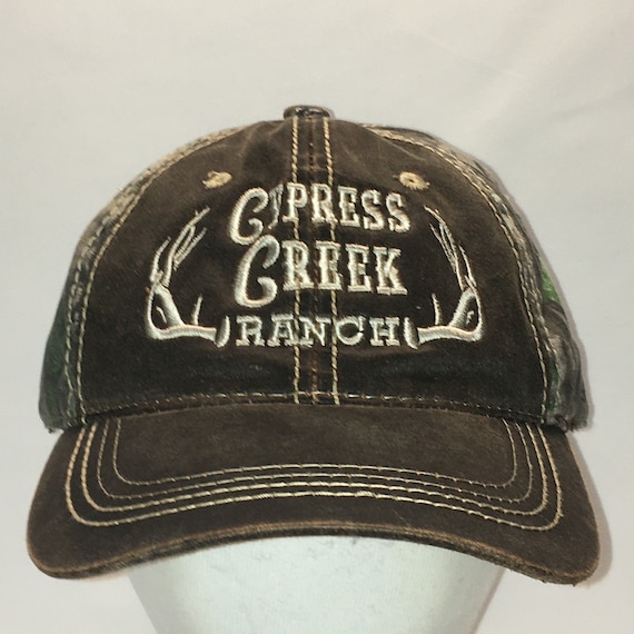 Hunting Baseball Cap Men Hunter Gifts Deer Horn Cypress Creek Ranch Brown  Realtree Camo Hats Cool Dad Caps T1 JL3007 