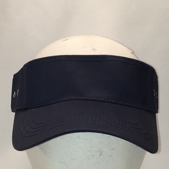 Vintage Blank Sport Visor Blue Hat 