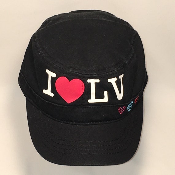 I Love LV Military Hat Las Vegas Gifts Black Military Women -  Australia