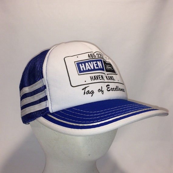 Vintage Trucker Hat Haven Ford Baseball Cap Snapback Hats For Dads Blue White Mesh Cars Trucks Dealerships Mens Caps Cool Gifts T13 Jl8052