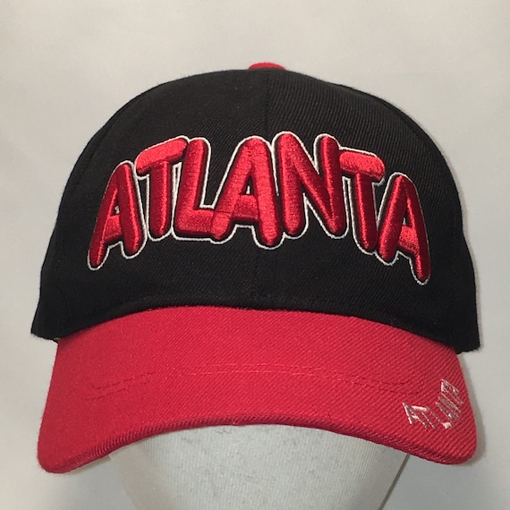 Atlanta Hat for Men Baseball Cap Cool Dad Hats Black Red 