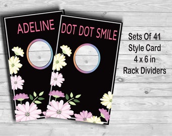 Clothing Rack Price Hanging Dividers, Clothing Name Style Divider for Clothes Racks, Hanger Tags - Daisy Flora