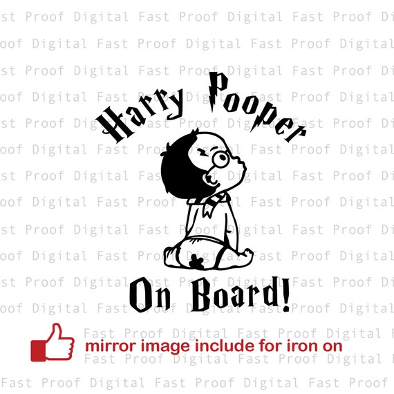 Download Harry Pooper On Board Svg Silhouette Svg Cutting File Etsy
