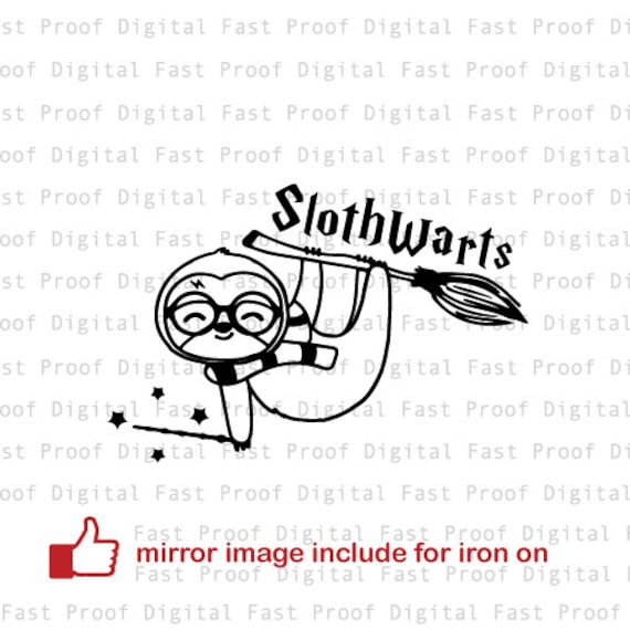 Download Slothwarts Svg Silhouette Svg Cutting File Clipart Disney Etsy