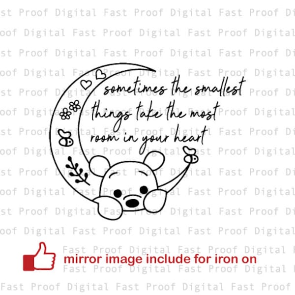 Sometimes The Smallest Thing take up the most room in your heart Svg, Silhouette SVG, cutting file, clipart, Inspirational Quote