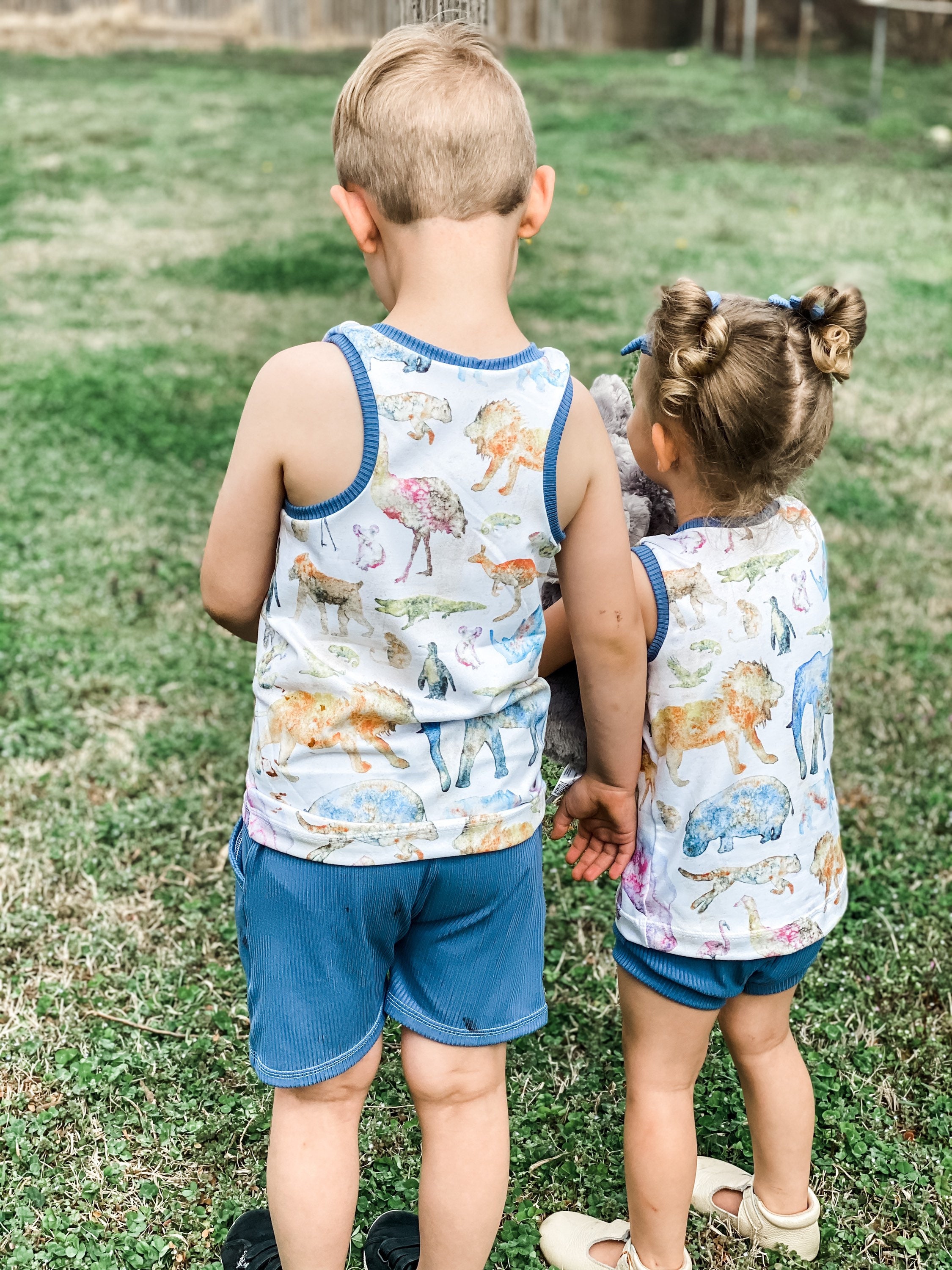 Summer ZOO Outfit Boy Shorts Tank Top Girl Shorties Etsy