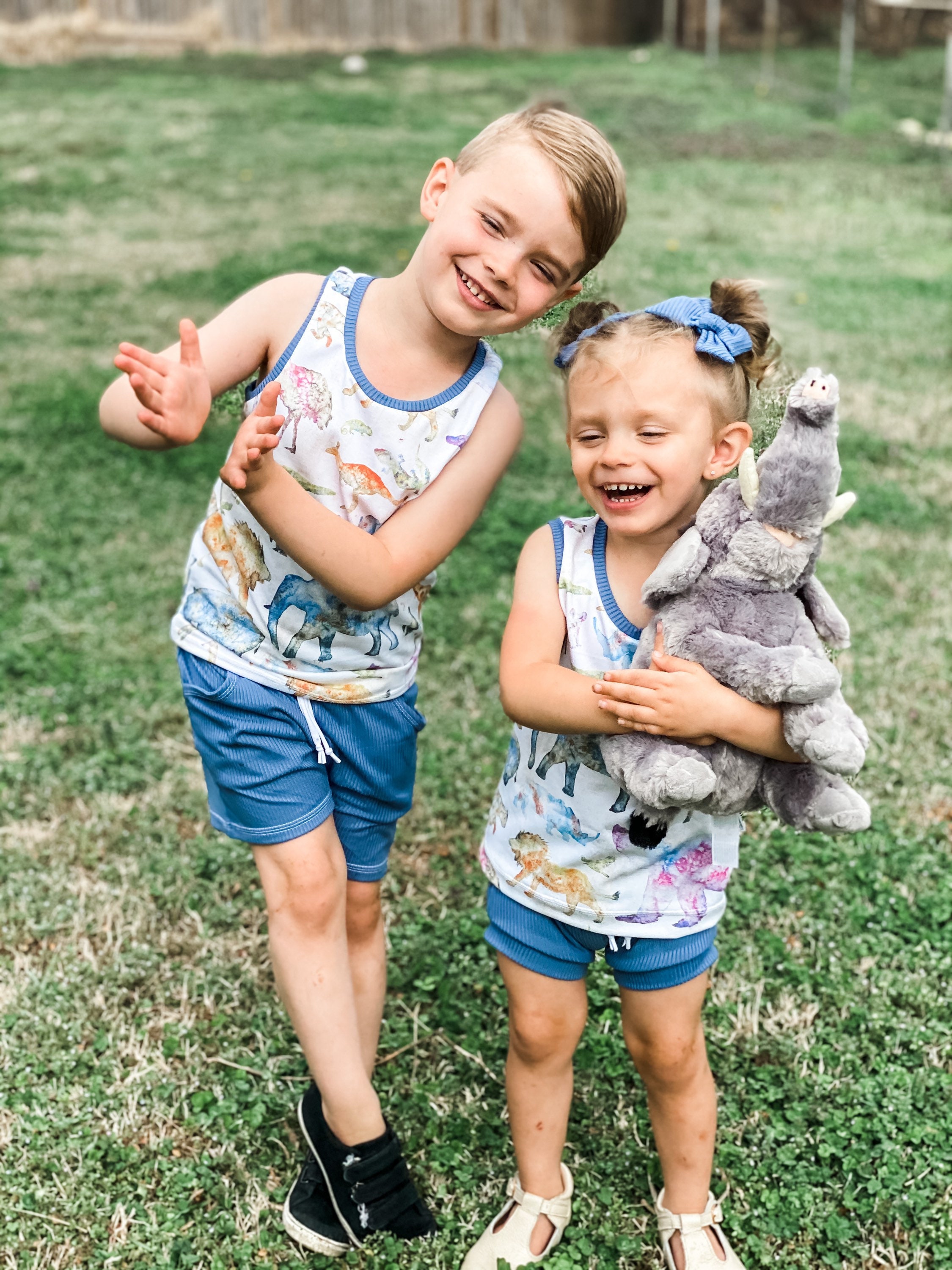 Summer ZOO Outfit Boy Shorts Tank Top Girl Shorties Etsy