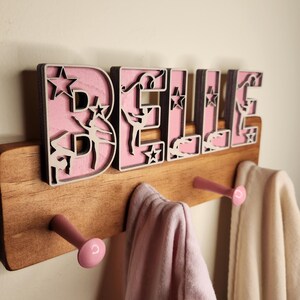 Personalized Ballet Coat Rack: 3D Laser Cut Wall Hanger
