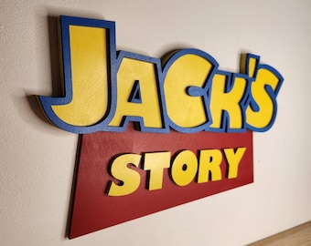 Personalized Toy Font Wooden Wall Sign, Nursery Decor