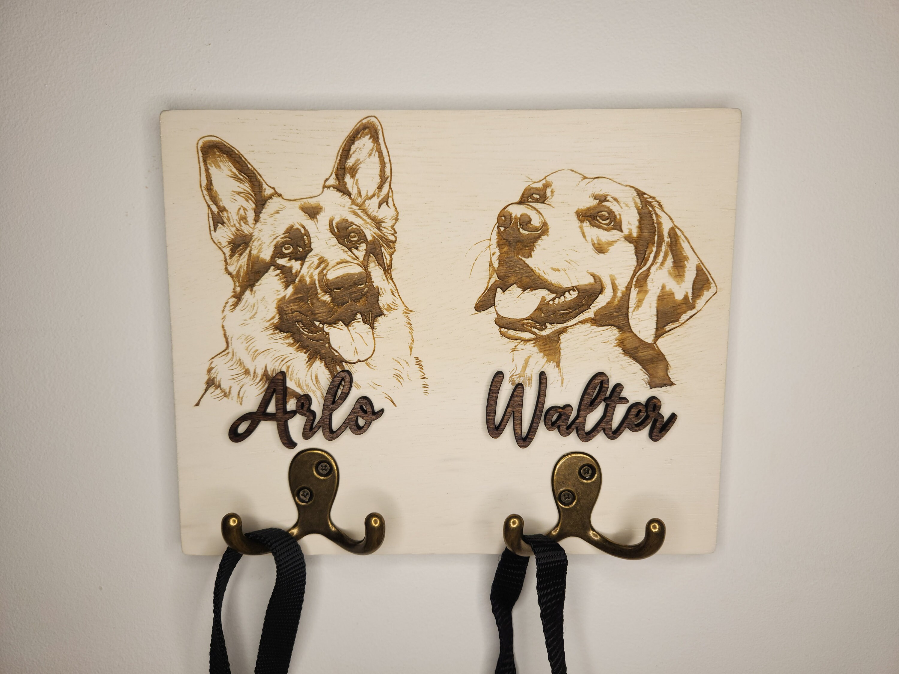 Etsy wooden dog leash holder 2025