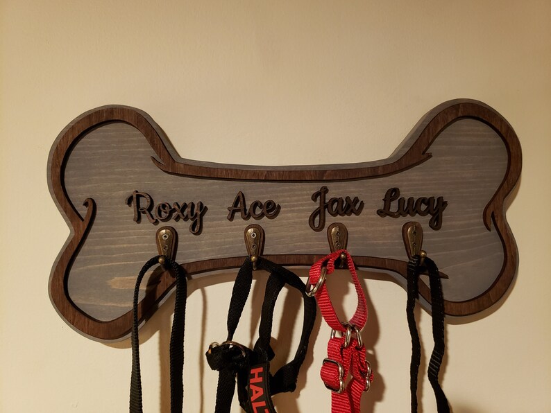 Personalized Dog Leash Holder Etsy