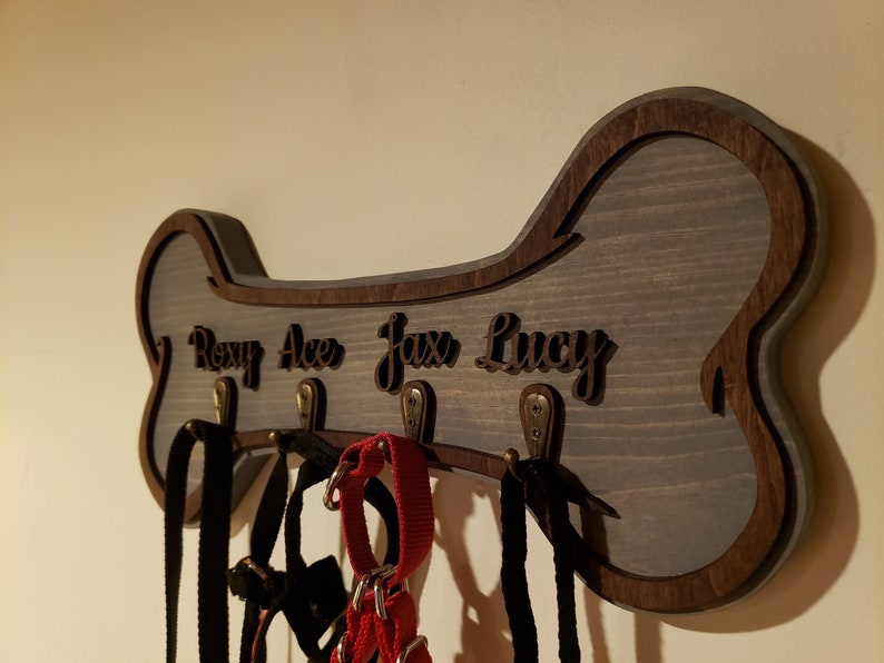 Personalized Dog Leash Holder Etsy