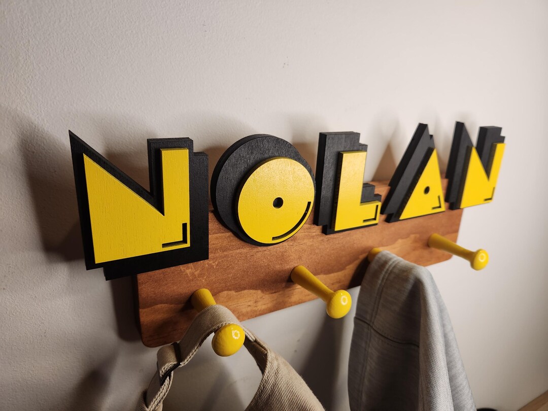 Personalized Arcade Coat Rack: 3D Kids Room Wall Hanger - Etsy