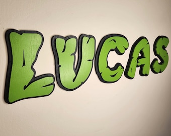 Spider Themed Font, Superhero, 3D Font, Kids Bedroom, Wooden Letters