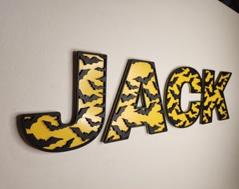 Spider Themed Font, Superhero, 3D Font, Kids Bedroom, Wooden Letters