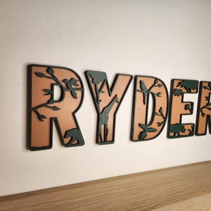 Ryder Lettering Safari Themed Font, 3D Font, Kids Bedroom, Wooden Letters - Etsy