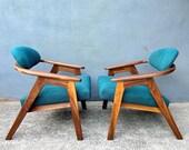 Pair of Adrian Pearsall 916-cc Lounge Chairs for Craft Associates - Professionally Refinished and New Upholstery READ FULL DESCRIPTION