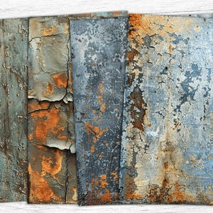 Metallic Junk Journal Papers, Grunge Print, Metallic Papers, Metallic Digital Paper, Distressed Grunge, Grunge Background, Grunge Art
