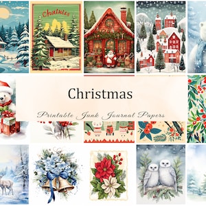 Vintage Christmas Cards, Vintage Greeting Cards, Christmas Cards, Christmas Santa, Junk Journal Images, Christmas Printable Journal Paper