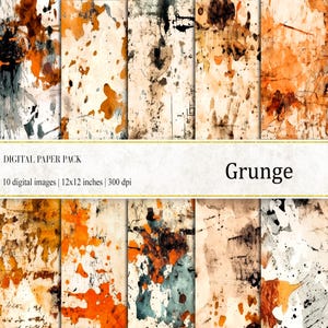 Grunge Digital Papers, Distressed Grunge, Vivid Grunge, Grunge Digital Download, Grunge Papers, Distressed Backdrop, Watercolor Grunge