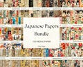 Japanese Papers Bundle: 1762 Asian Scrapbook Pages Junk Journal Kit (Digital Download)