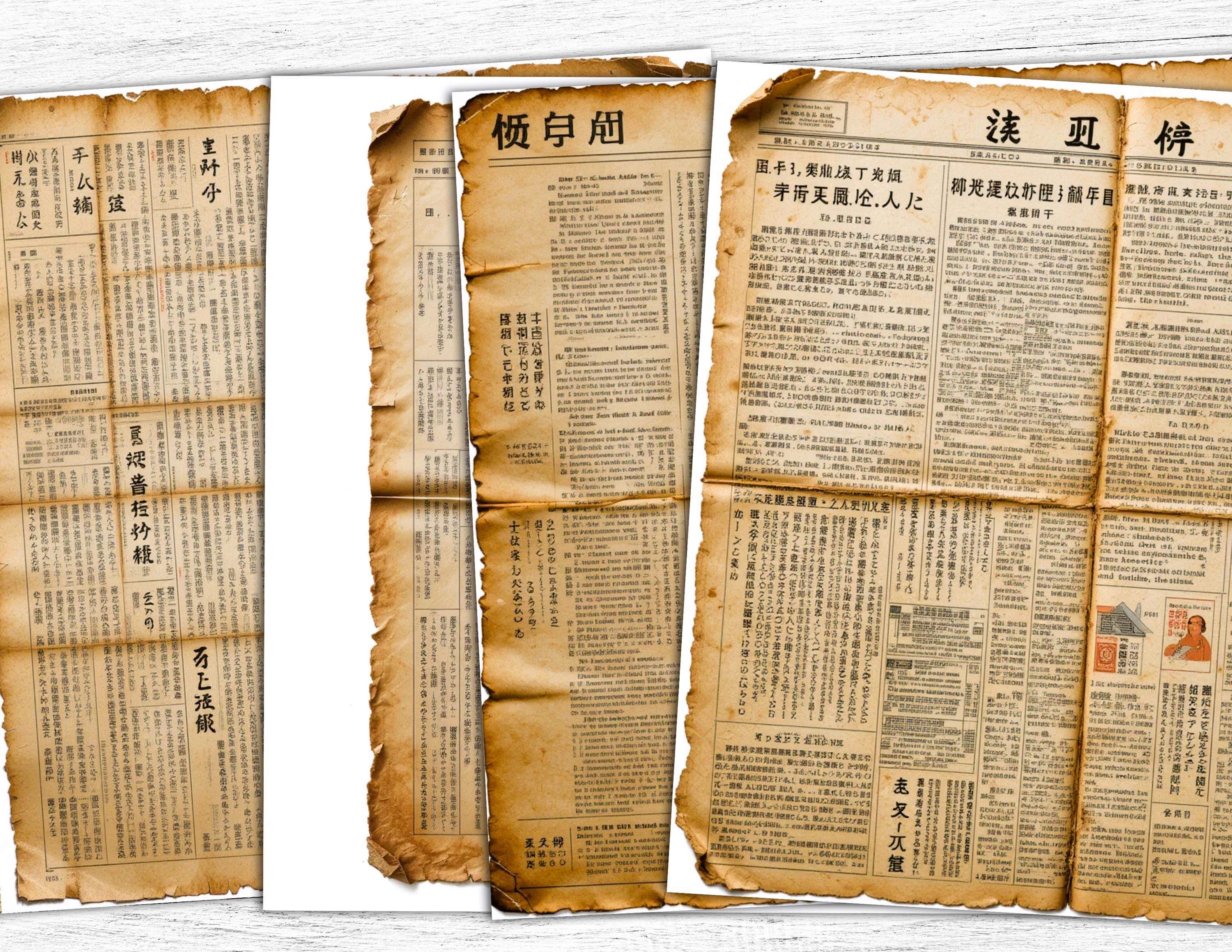 Old Japanese Newspaper - Etsy