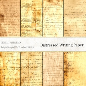 Papel de escritura desgastado, papeles digitales, cartas manuscritas, textura desgastada, cartas manuscritas, papel de cartas antiguas, documentos antiguos