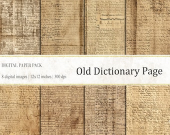 Old Dictionary Page Digital Paper, Old Dictionary Page Background, Dictionary Page Digital Paper, Dictionary Page Background, commercial use