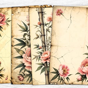 Roses Junk Journal Papers, Floral Papers, Vintage Printable, Rose Digital Collage, Digital Download, Coquette Paper, Floral Printable