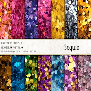 Sequin Digital Papers, Sequin Seamless Patterns, Glitter Digital Paper, Sequin Textures, Sequin Backgrounds, commercial use