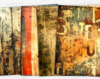 Grunge Texture Paper Pack: Mixed Media Art (Digital Download)